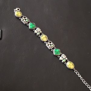 Vintage Green Beaded Bracelet